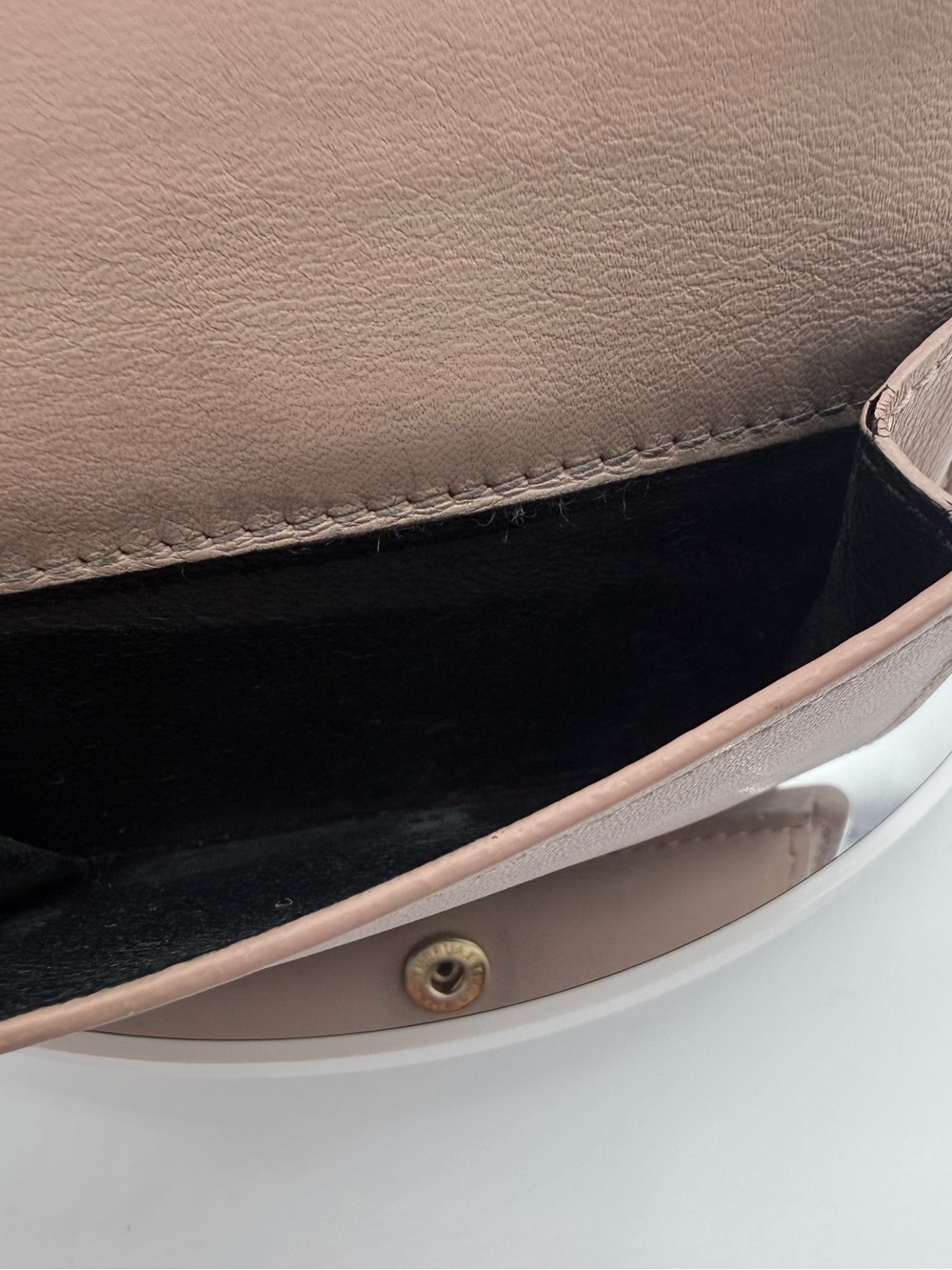Saint Laurent l Trifold mini Wallet-Taupe Leather - Picture 12 of 16